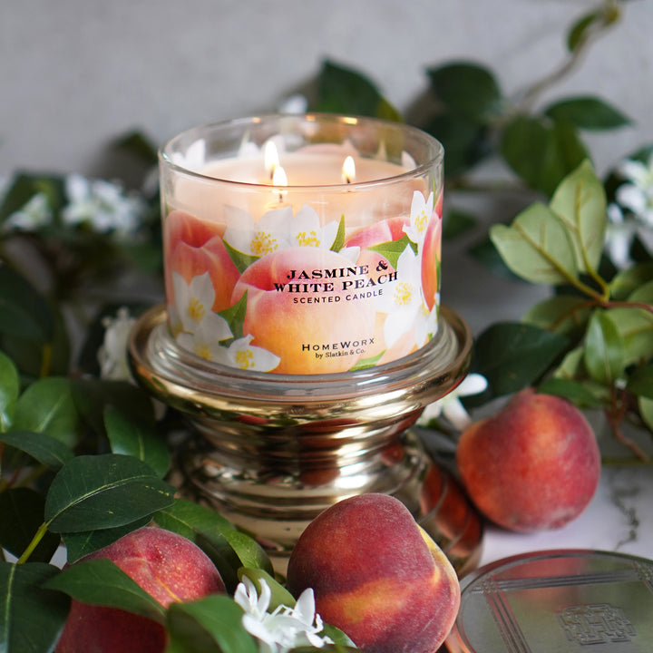 Jasmine & White Peach 3-wick Candle