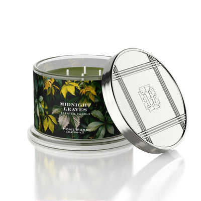 Midnight Leaves Candle