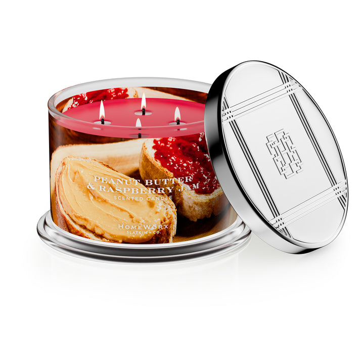 Peanut Butter & Raspberry Jam 4-wick Candle