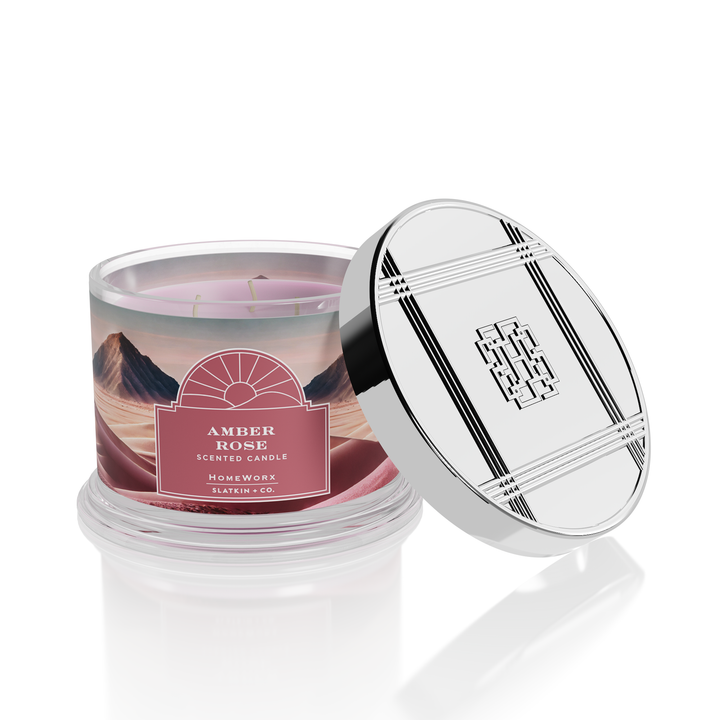 Amber Rose 4-wick Candle & Hand Soap Set