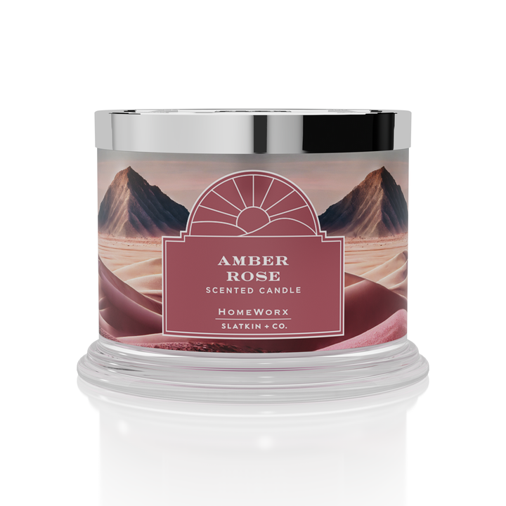Amber Rose 4-wick Candle & Hand Soap Set
