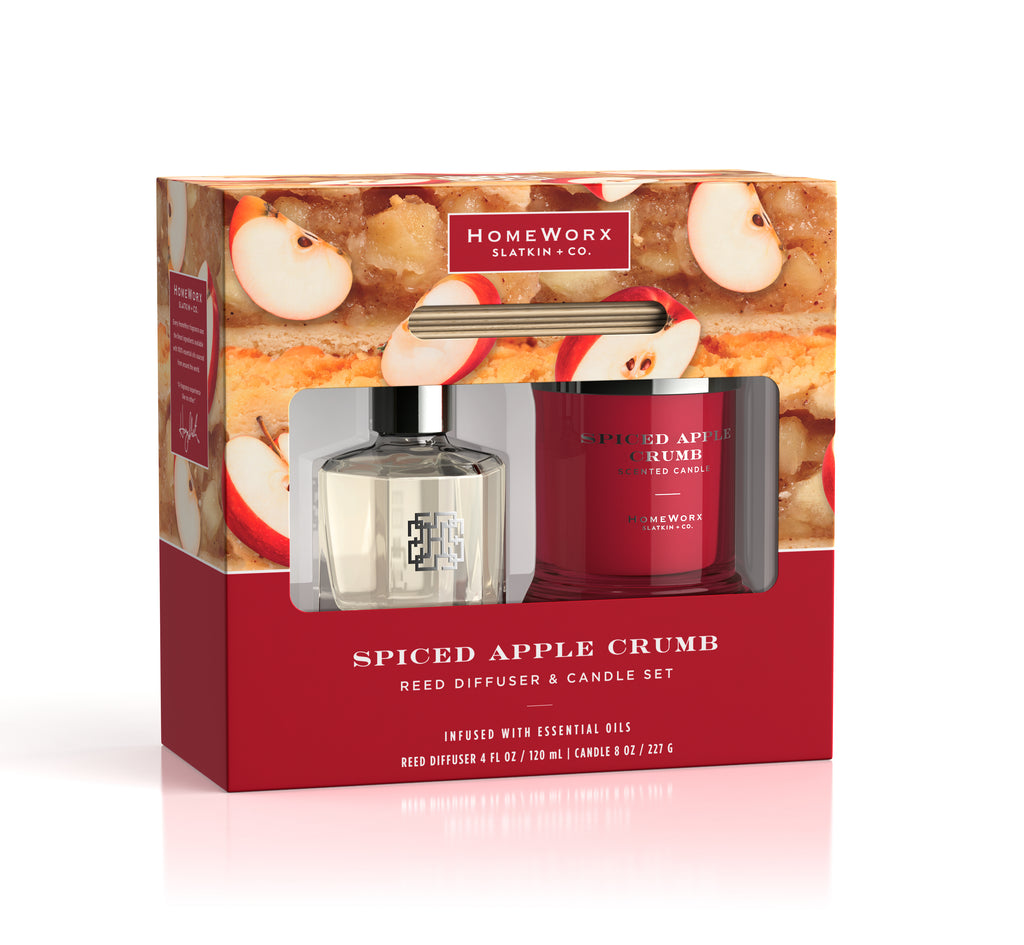 Spiced Apple Crumb Candle & Reed Diffuser Gift Set – Slatkin + Co.