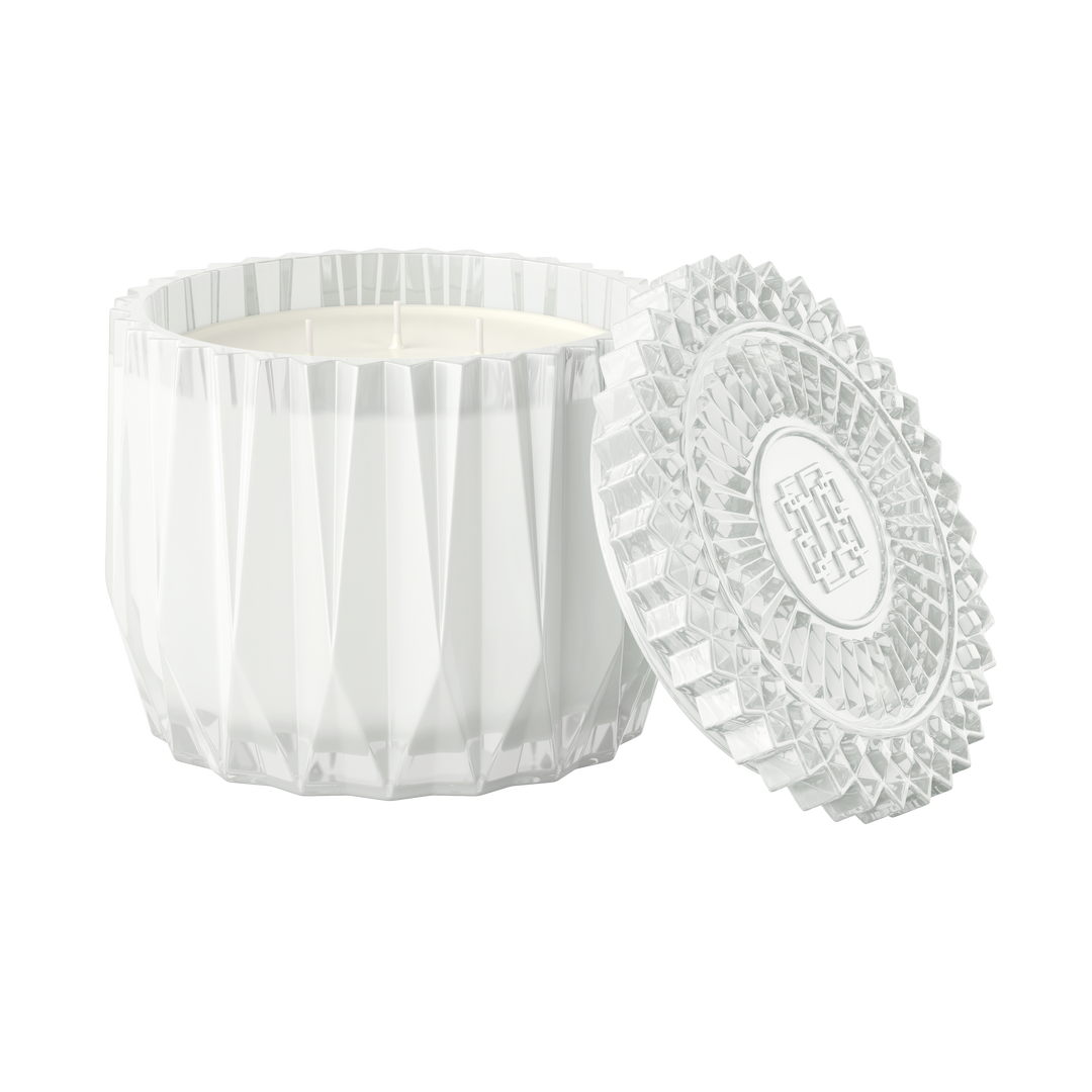Spooky Vanilla 3-wick Faceted Glass Candle