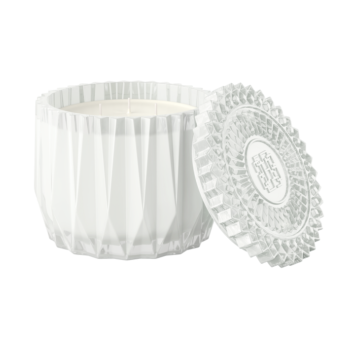 Spooky Vanilla 3-wick Faceted Glass Candle