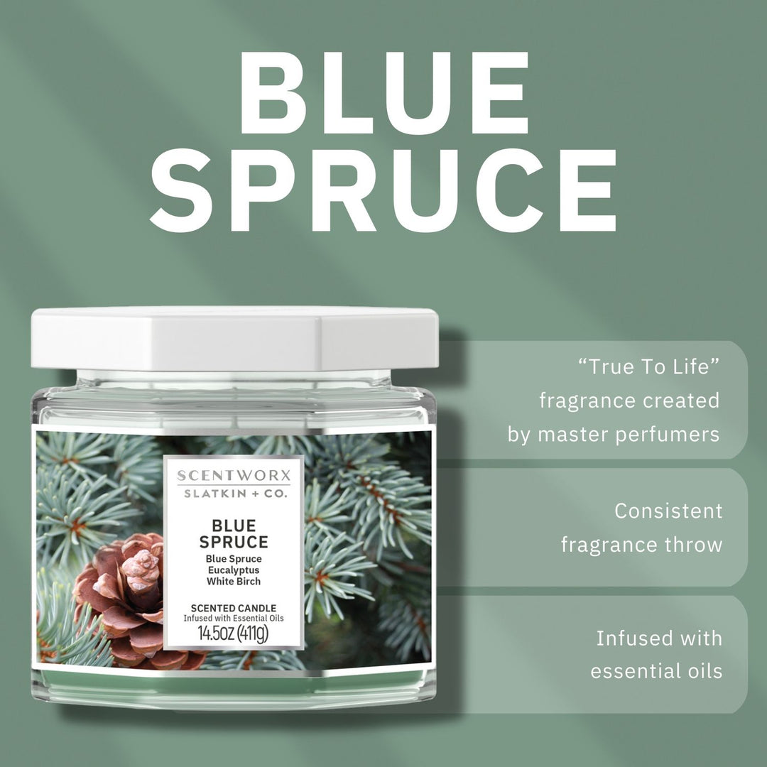 ScentWorx Blue Spruce Set of Two 3-Wick Candles