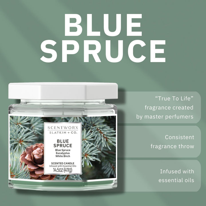 ScentWorx Blue Spruce Set of Two 3-Wick Candles