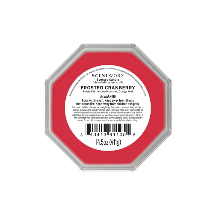 ScentWorx Frosted Cranberries Set of Two 3-Wick Candles