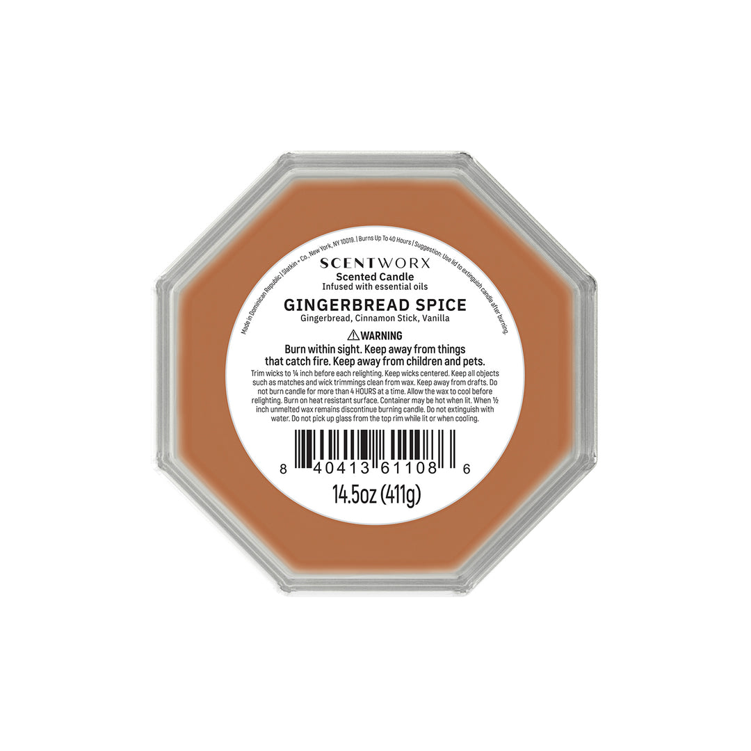 ScentWorx Gingerbread Spice Set of Two 3-Wick Candles