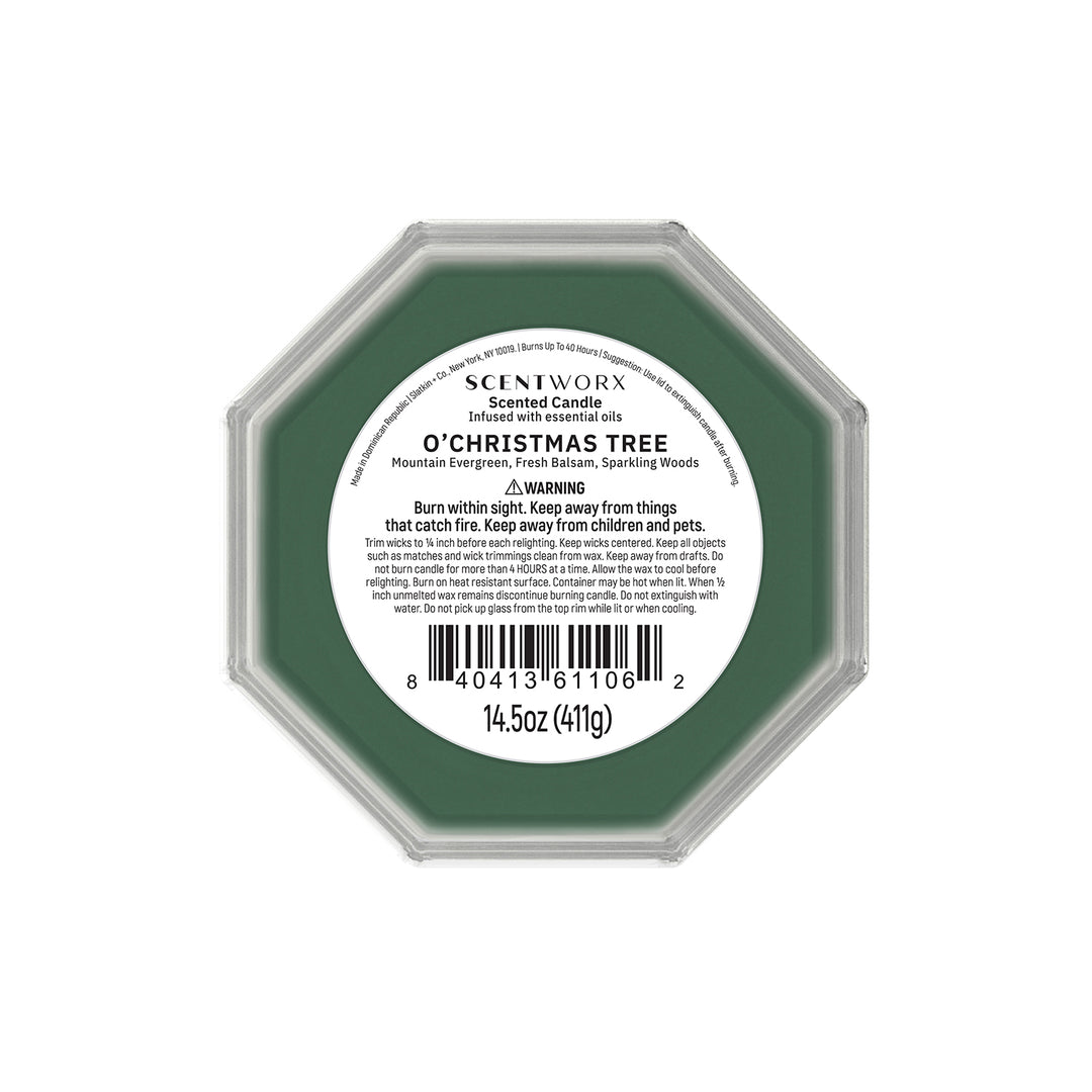 ScentWorx O'Christmas Tree Set of Two 3-Wick Candles