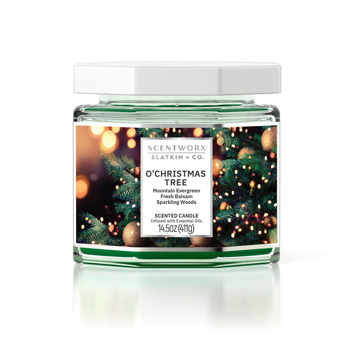 ScentWorx O'Christmas Tree Set of Two 3-Wick Candles