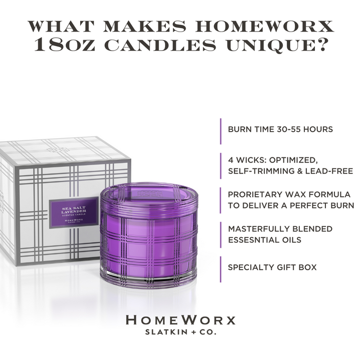Sea Salt Lavender 18 oz. 4-wick Luxe Candle