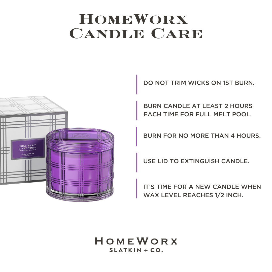 Sea Salt Lavender 4-wick Specialty Candle with Gift Box – Slatkin Sea Salt Lavender 4-wick Specialty Candle with Gift Box – Slatkin