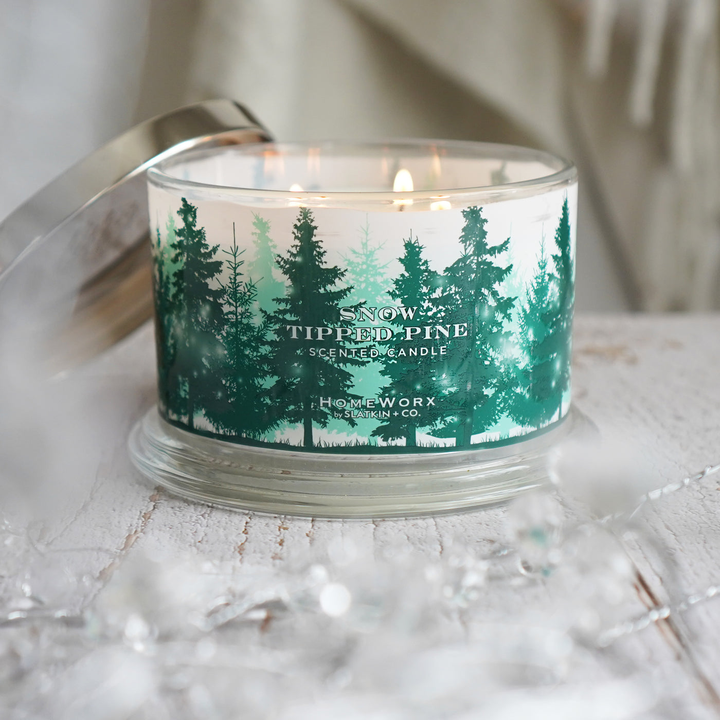 Snow Tipped Pine Candle