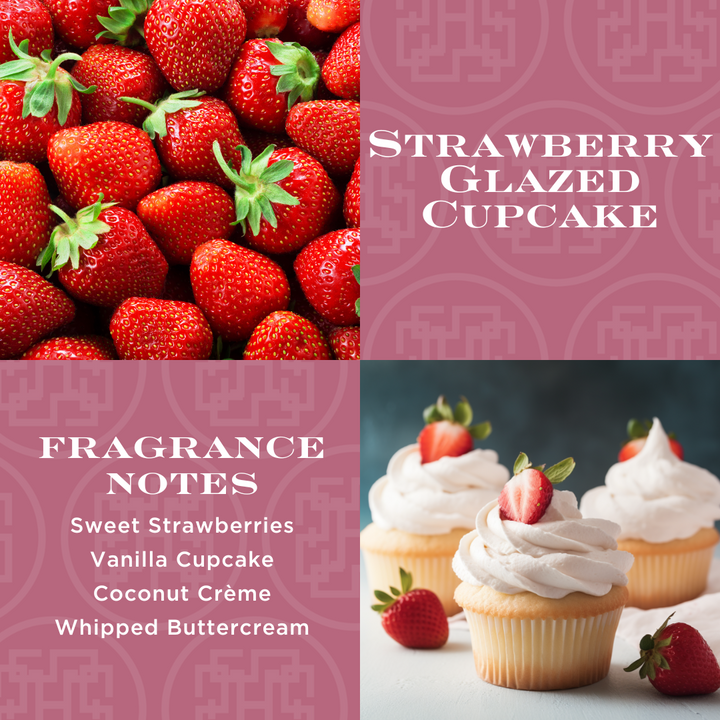 Strawberry Glazed Cupcake Candle