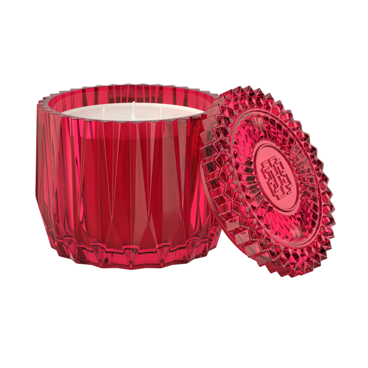 Wicked Cherry 3-wick Faceted Glass Candle