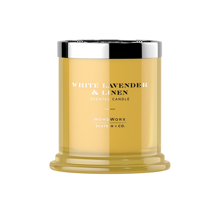 Lavender Vanilla and White Lavender & Linen Set of 2 1-wick Candles