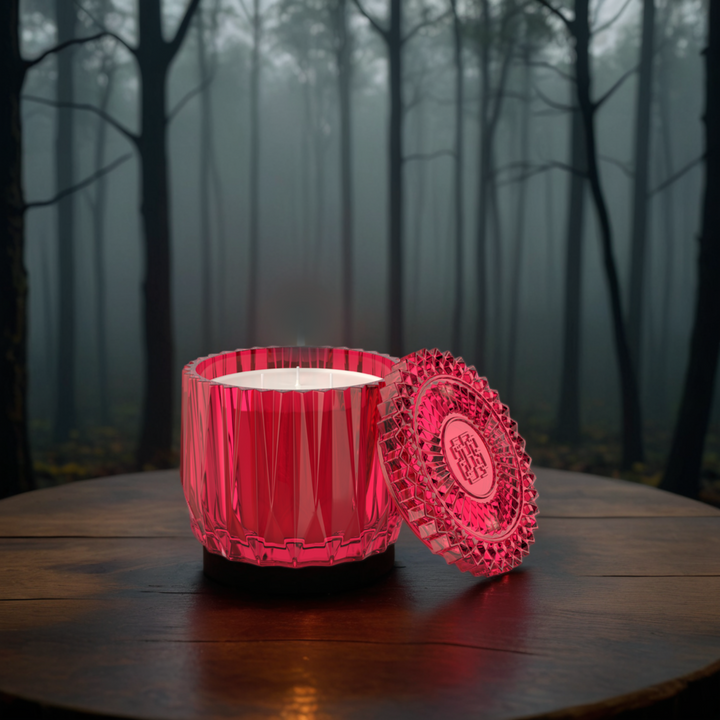 Wicked Cherry 3-wick Faceted Glass Candle