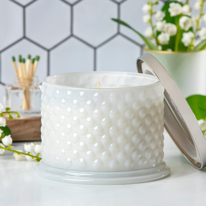 Lily of the Valley Hobnail Candle