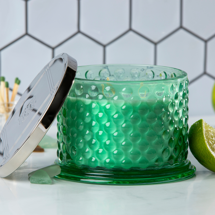 Sea Glass Hobnail Candle