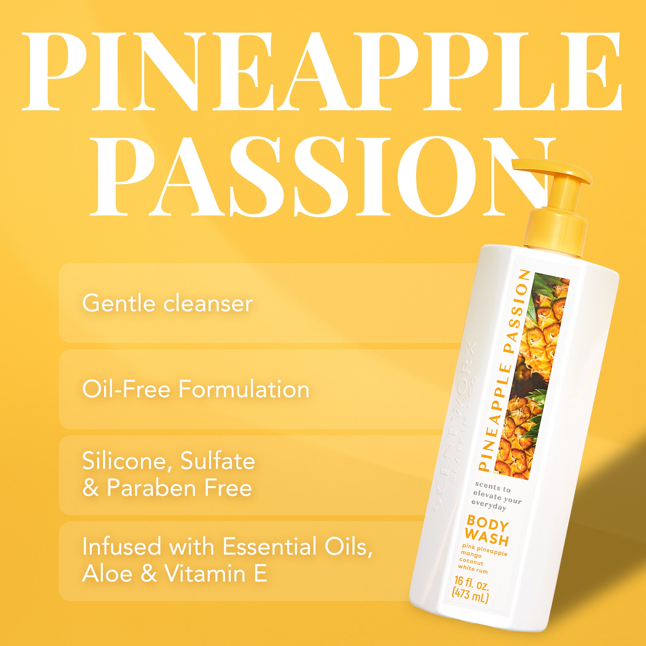 ScentWorx Pineapple Passion 16 oz Body Wash – Slatkin + Co.