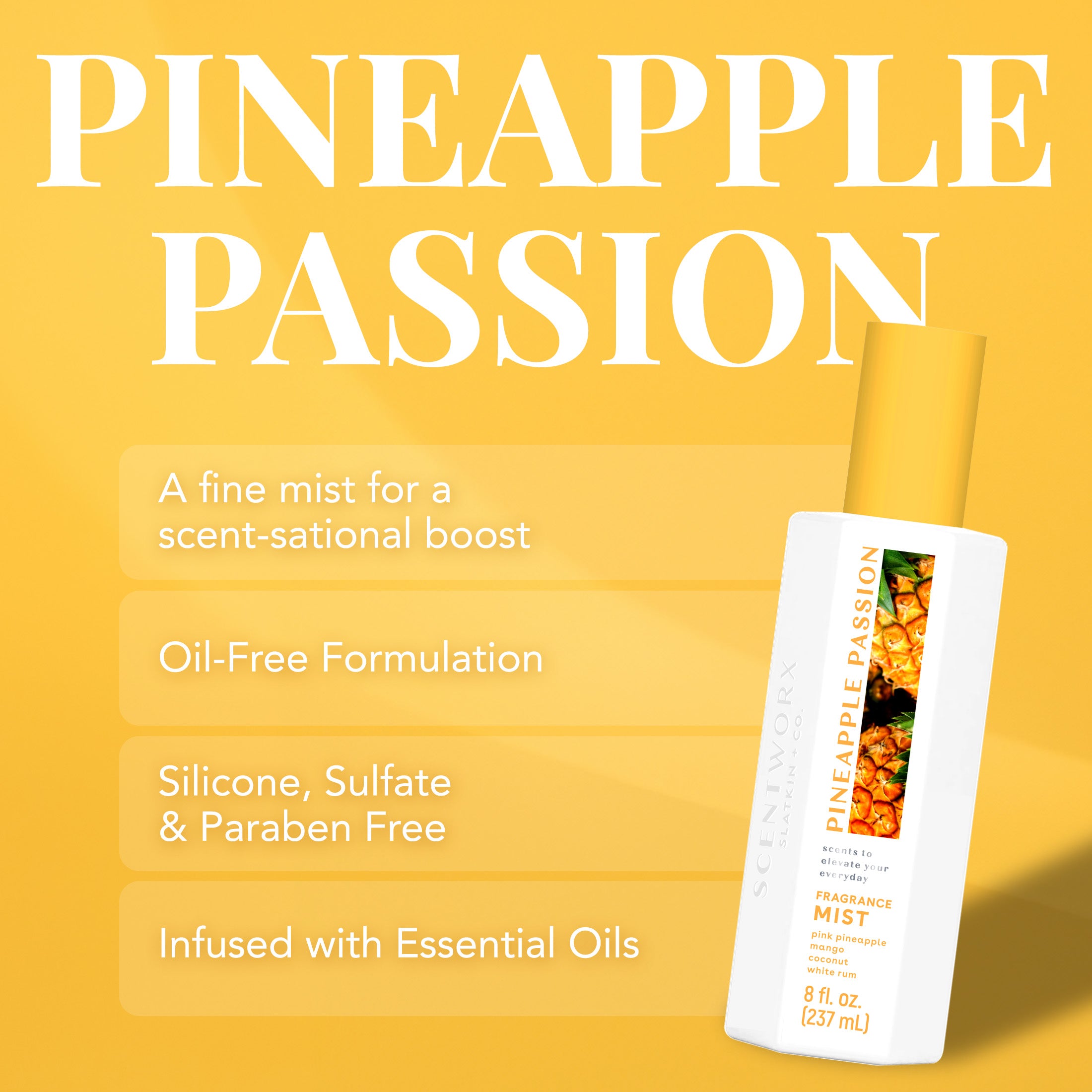 ScentWorx Pineapple Passion 8 oz Fragrance Mist – Slatkin + Co.
