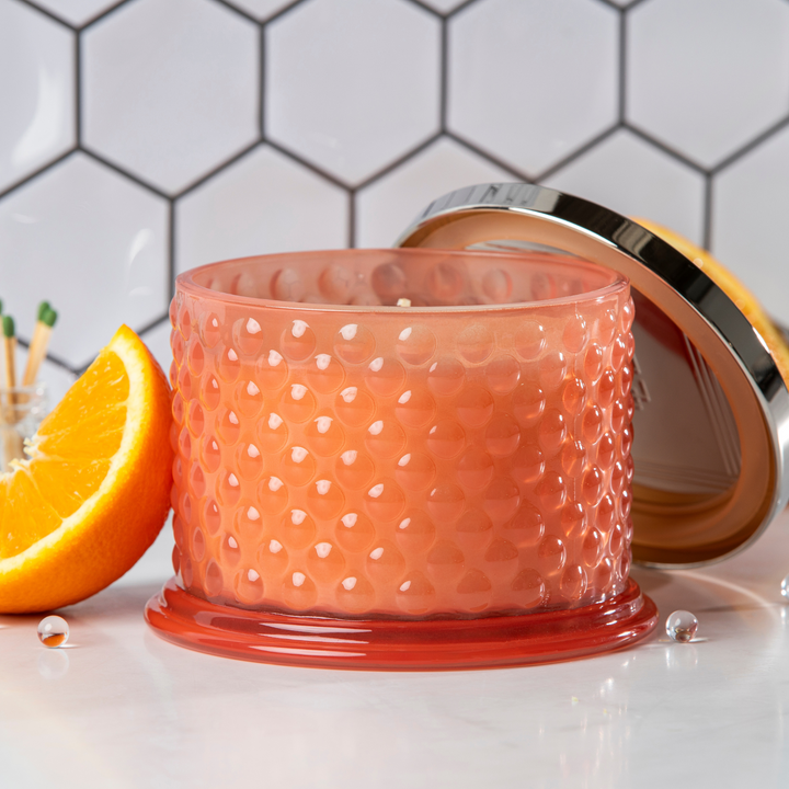 Sunset Waves Hobnail Candle