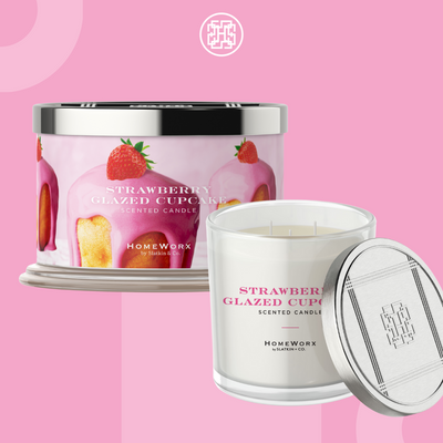 Strawberry Glazed Cupcake 3-wick Candle