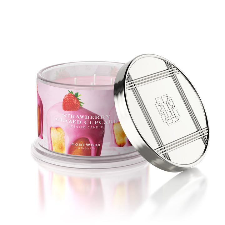 Strawberry Glazed Cupcake Candle