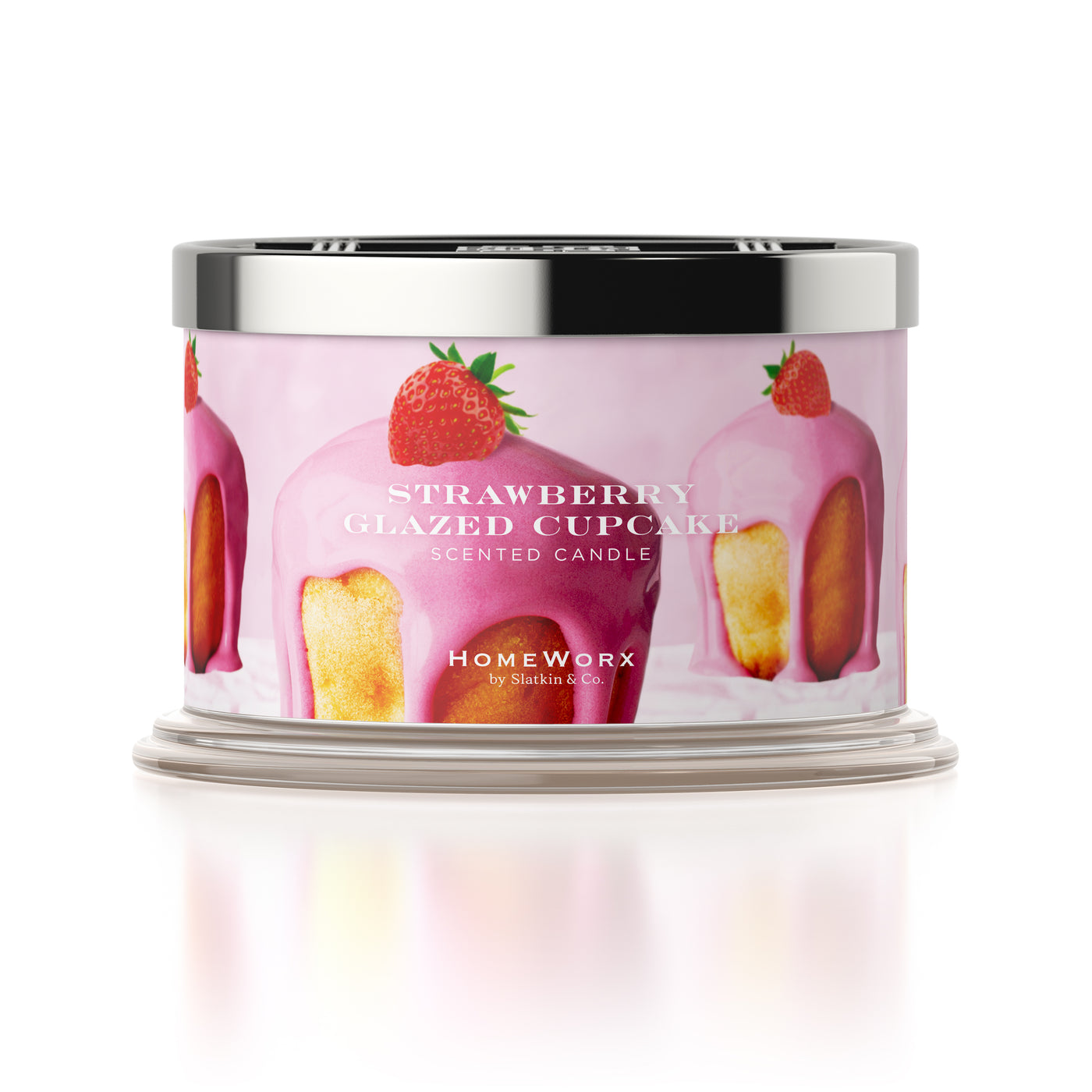 Strawberry Glazed Cupcake Candle