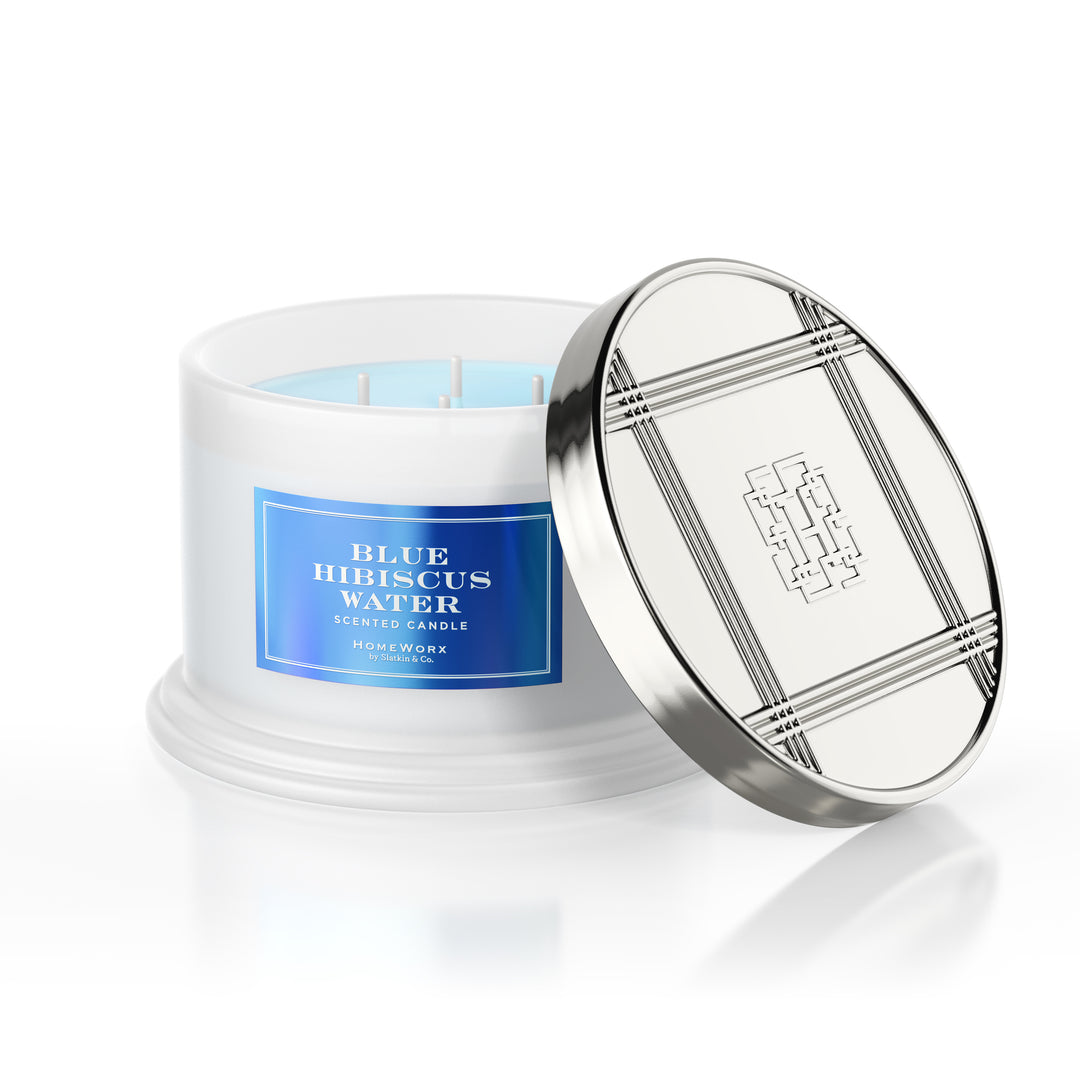 Blue Hibiscus Water Iridescent Candle