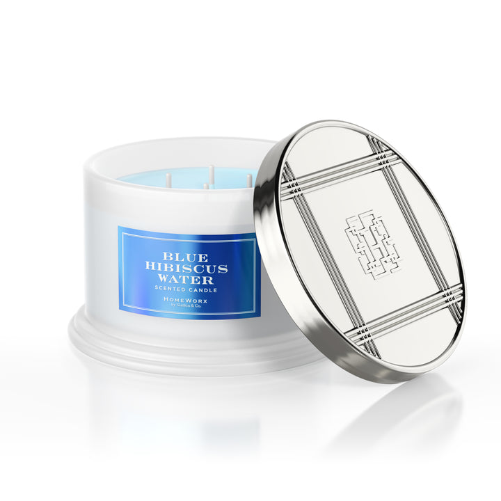 Blue Hibiscus Water Iridescent Candle
