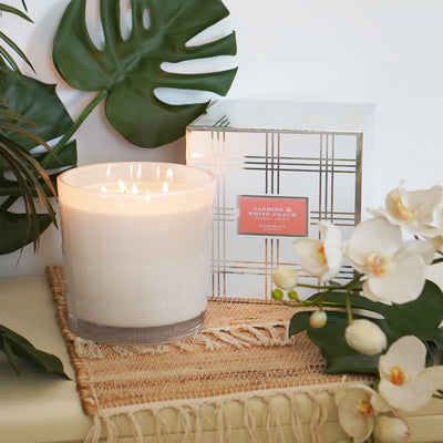 Jasmine & White Peach 80 oz. 5-Wick Luxe Candle