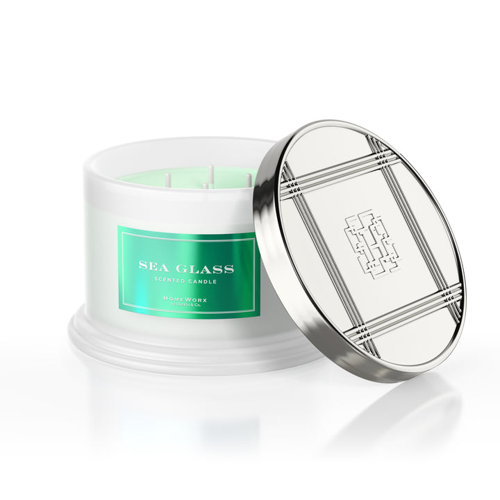 Sea Glass Iridescent Candle