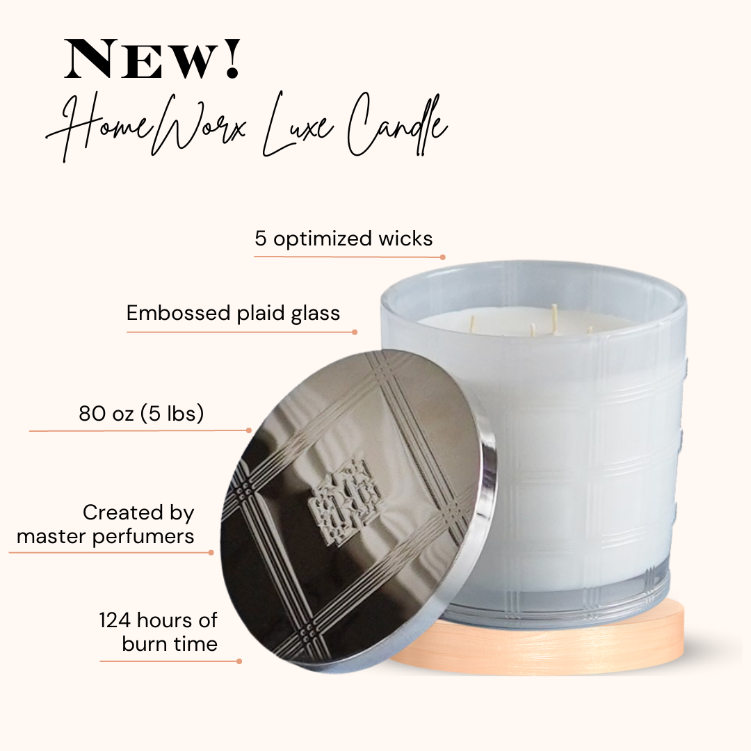 Jasmine & White Peach 80 oz. 5-Wick Luxe Candle